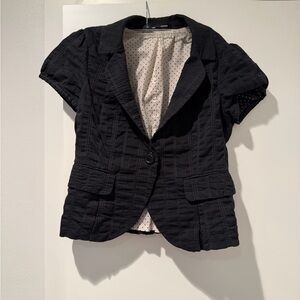 Express Black Quilted Blazer